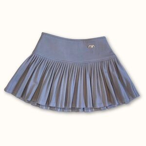RUOYU soft grey pleated mini skort • size M